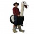 A man riding an ostrich Mascot Costume Cosplay