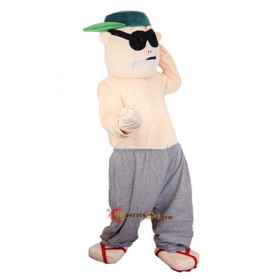 Bad Guy Man Wearing Glasses Mascot Costume Cosplay