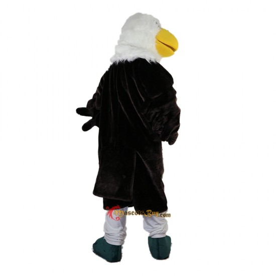 Black Eagle White Head Mascot Costume Cosplay