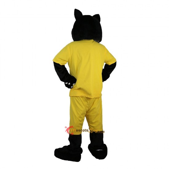 Black Sport Leopard Panther Mascot Costume Cosplay