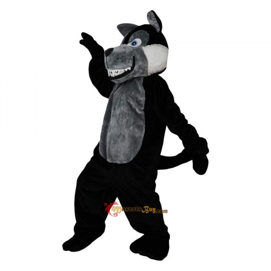 Black Wolf Cartoon Animal Mascot Costume Cosplay