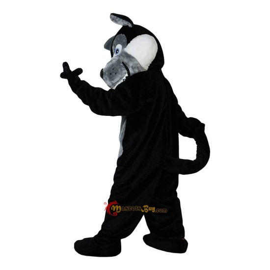 Black Wolf Cartoon Animal Mascot Costume Cosplay