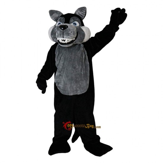 Black Wolf Cartoon Animal Mascot Costume Cosplay