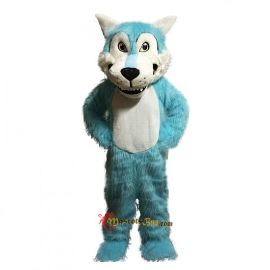 Blue big mouth Wolf Mascot Costume Cosplay