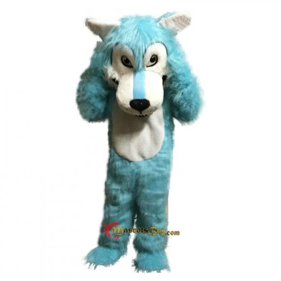 Blue big mouth Wolf Mascot Costume Cosplay