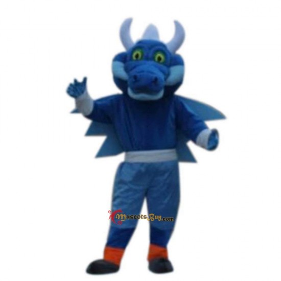 Blue Dragon Dinosaur Monster Mascot Costume Cosplay