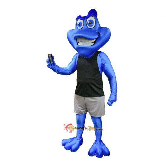 Blue Frog Mascot Costume Cosplay