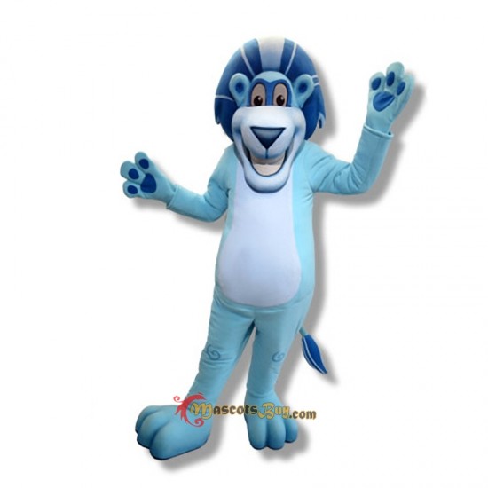 Blue Happy Lion Mascot Costume Cosplay