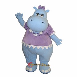 Blue Hippo Mascot Costume Cosplay