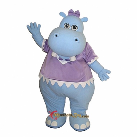 Blue Hippo Mascot Costume Cosplay
