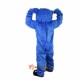 Blue Long Hairy Bear Mascot Costume Cosplay
