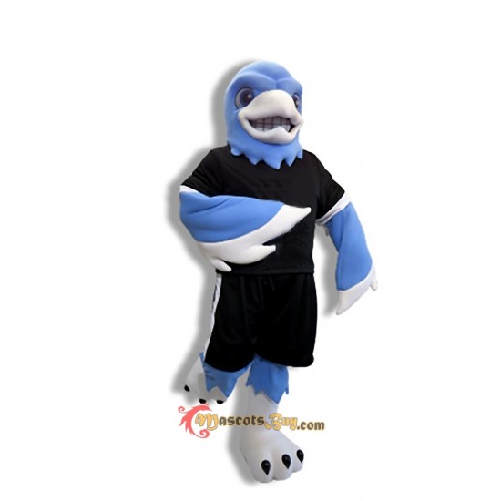 Blue School Falcon Mascot Costume Cosplay