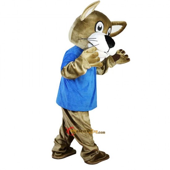 Blue Vest Wild Cat Mascot Costume Cosplay