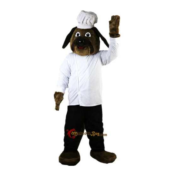 Brown Dog Chef Cook Mascot Costume Cosplay
