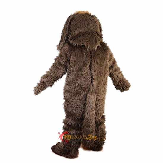 Brown Long Hairy Dog Mascot Costume Cosplay