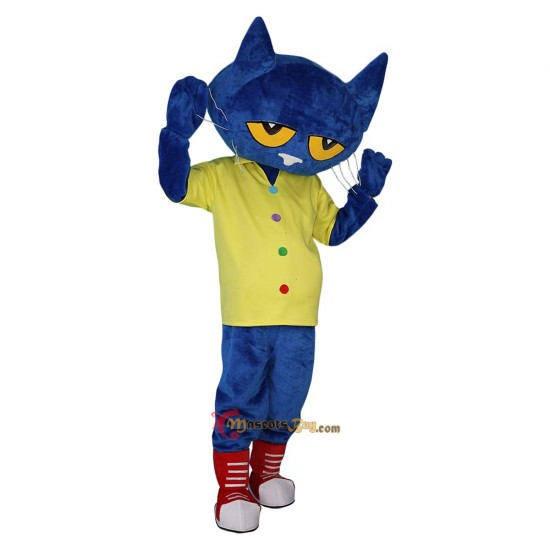 Cartoon Blue Cat Mascot Costume Cosplay