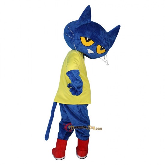 Cartoon Blue Cat Mascot Costume Cosplay