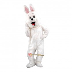 Cartoon Mascot Costume Happy White Rabbit Cosplay