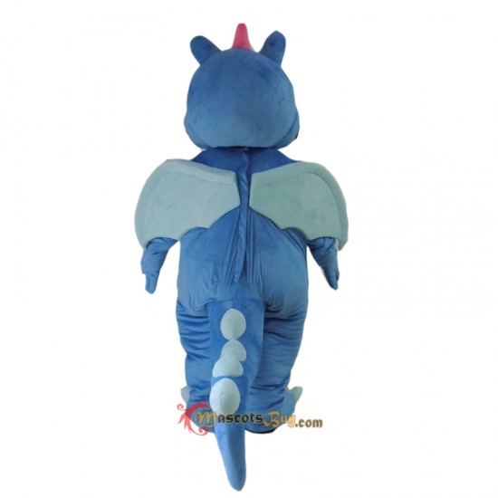 Cartoon Dragon Blue Dinosaur Mascot Costume Cosplay