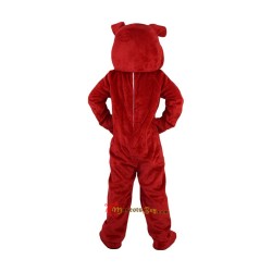 Cartoon Red Bulldog Fierce Vicious Dog Mascot Costume Cosplay