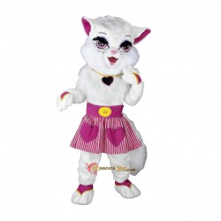 Cat White Mascot Costume Cosplay
