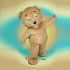 Curly Teddy Bear Mascot Costume Cosplay