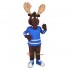 Cute Friendly School Moose Mascot Costume Cosplay