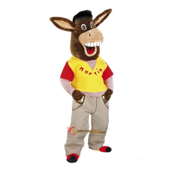 Cute Happy Donkey Mascot Costume Cosplay