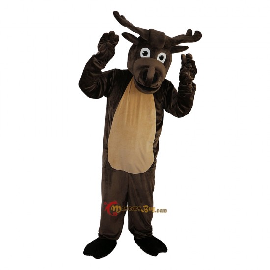 Dark Brown Elk Mascot Costume Cosplay