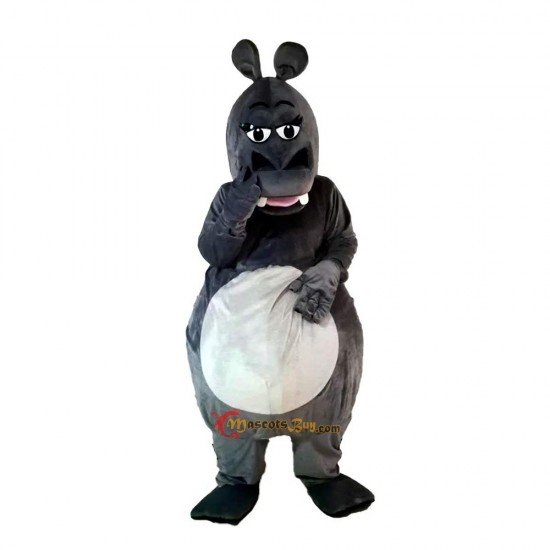 Gray Hippopotamus Mascot Costume Cosplay