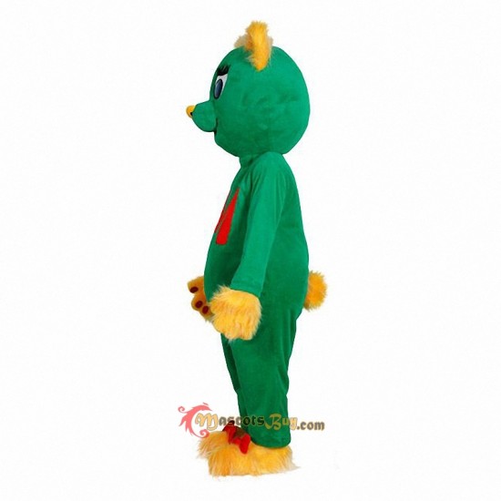 Green Cat Mascot Costume Cosplay