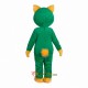Green Cat Mascot Costume Cosplay