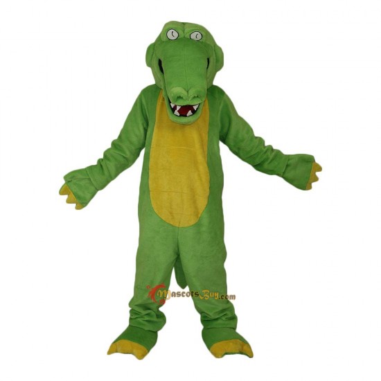 Green Crocodile Alligator Crocodilian Cayman Caiman Mascot Costume Cosplay