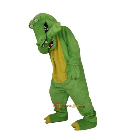 Green Crocodile Alligator Crocodilian Cayman Caiman Mascot Costume Cosplay