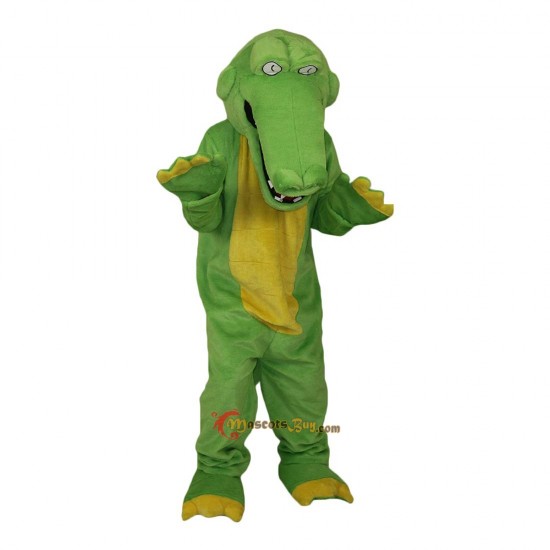 Green Crocodile Alligator Crocodilian Cayman Caiman Mascot Costume Cosplay