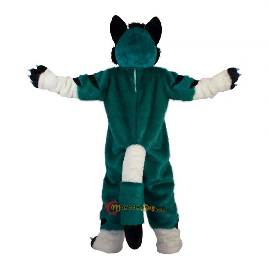 Green Fox Dog Husky Mascot Costume Cosplay