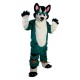 Green Fox Dog Husky Mascot Costume Cosplay