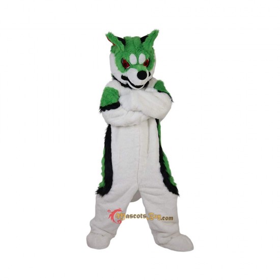 Green Fox Dog Husky Mascot Costume Cosplay
