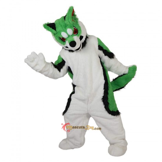 Green Fox Dog Husky Mascot Costume Cosplay