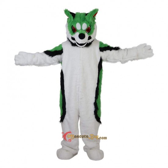 Green Fox Dog Husky Mascot Costume Cosplay