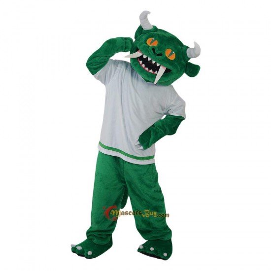 Green Monster Demon Devil Mascot Costume Cosplay