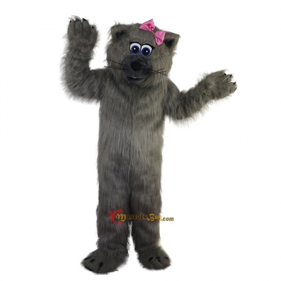 Grey Cat Mascot Costume Cosplay