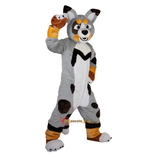 Grey Fox Dog Husky Mascot Costume Cosplay