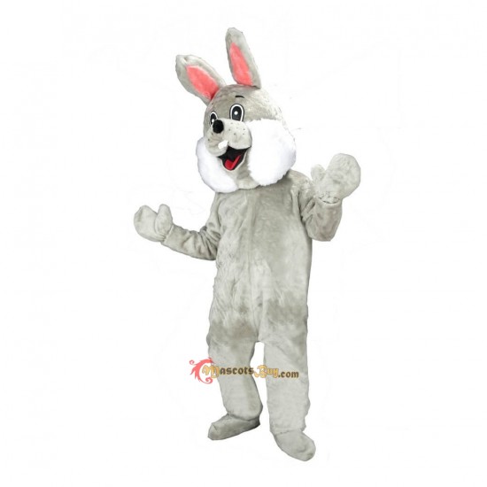 Grey Happy Rabbit Mascot Costume Cosplay