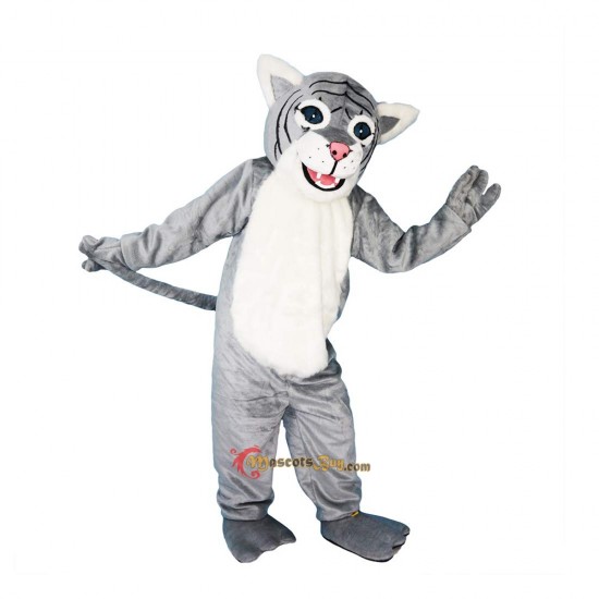 Grey Leopard Panther Cat Lynx Mascot Costume Cosplay