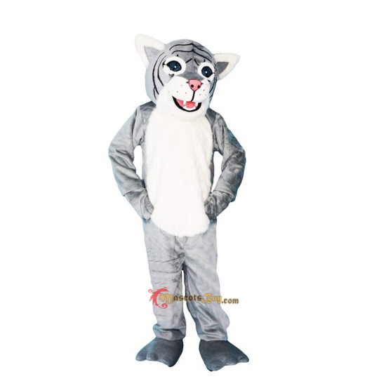Grey Leopard Panther Cat Lynx Mascot Costume Cosplay