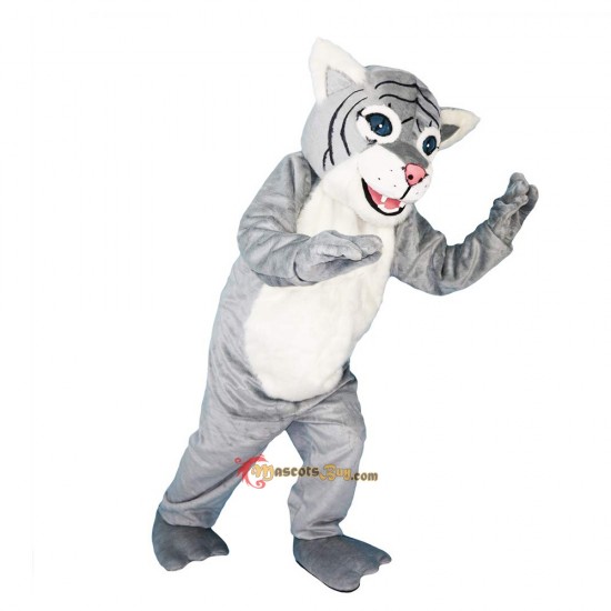 Grey Leopard Panther Cat Lynx Mascot Costume Cosplay