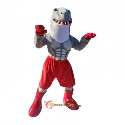 Grey Muscle shark Mascot Costume Cosplay