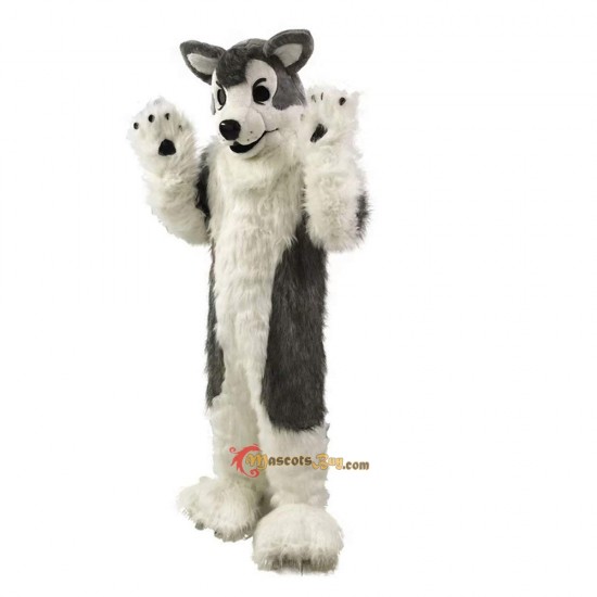Grey Wolf Husky Dog Mascot Costume Cosplay