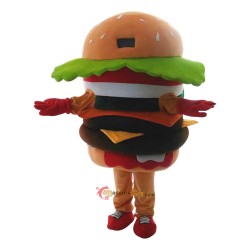 Hamburger Cartoon Mascot Costume Cosplay